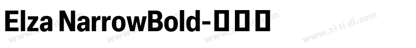 Elza NarrowBold字体转换